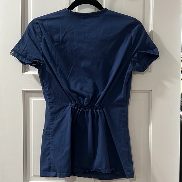 Navy blue JAANUU scrubs top XXS - Picture 5 of 5